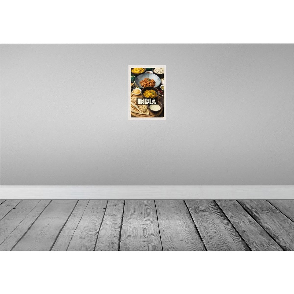 [LA-130425] Blechschild 30x20 cm Indien Speisen Curry Hähnchen Reis Bildmotiv Reisemotiv Abenteuer Reisen Urlaub Bild 2