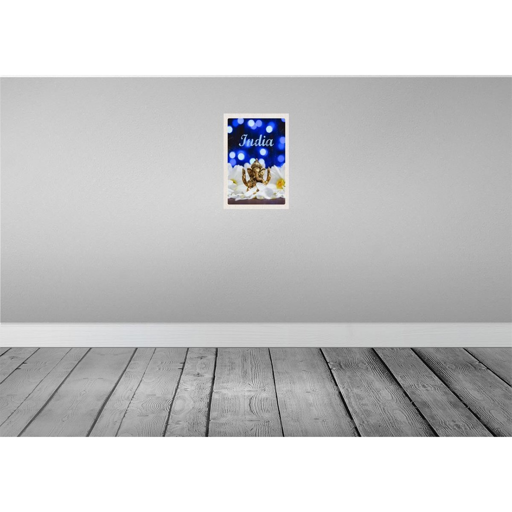 [LA-130432] Blechschild 30x20 cm Indien Skulptur Elefant Ganesha Hindu Bildmotiv Reisemotiv Abenteuer Reisen Urlaub Bild 2