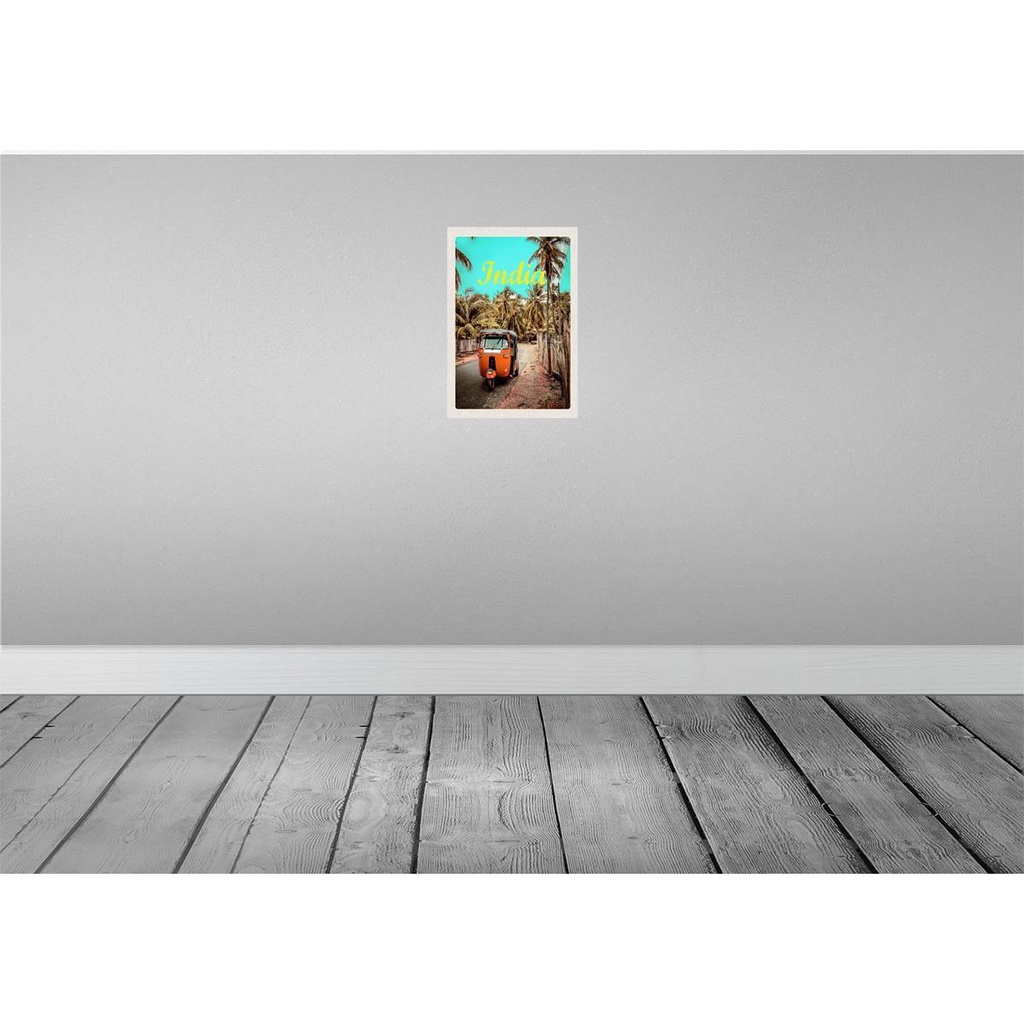 [LA-130439] Blechschild 30x20 cm Indien Straße Urlaub Tuk Taxi Asien Bildmotiv Reisemotiv Abenteuer Reisen Bild 2