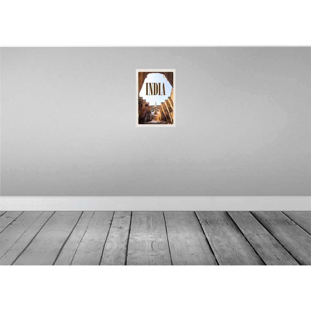 [LA-130443] Blechschild 30x20 cm Indien Sehenswürdigkeiten Skulptur Bildmotiv Reisemotiv Abenteuer Reisen Urlaub Bild 2