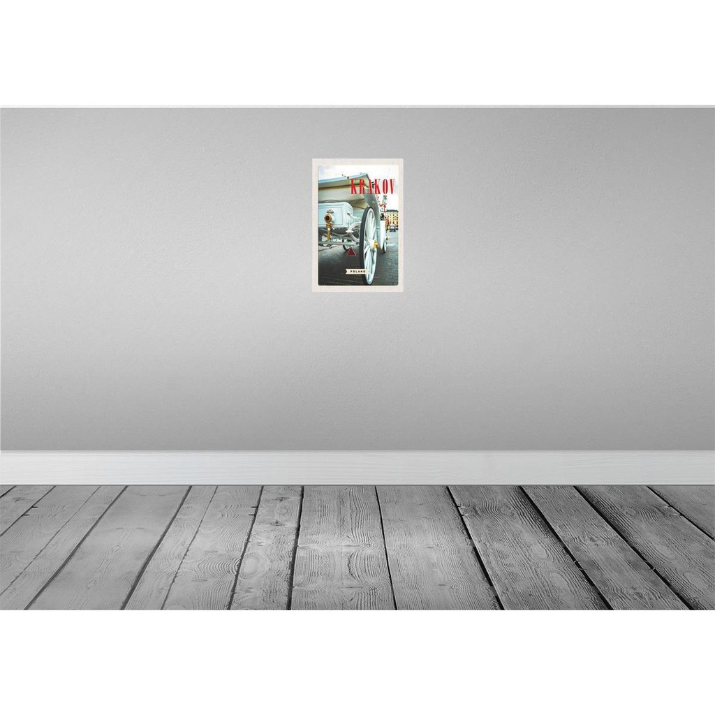 [LA-130471] Blechschild 30x20 cm Krakow Polen weiße Pferdekutsche Bildmotiv Reisemotiv Abenteuer Reisen Urlaub Bild 2