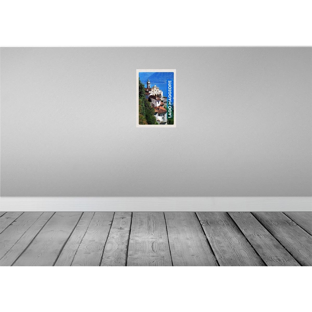 [LA-130480] Blechschild 30x20 cm Lago Maggiore Urlaub Aussicht auf Meer Stadt Bildmotiv Reisemotiv Abenteuer Reisen Bild 2