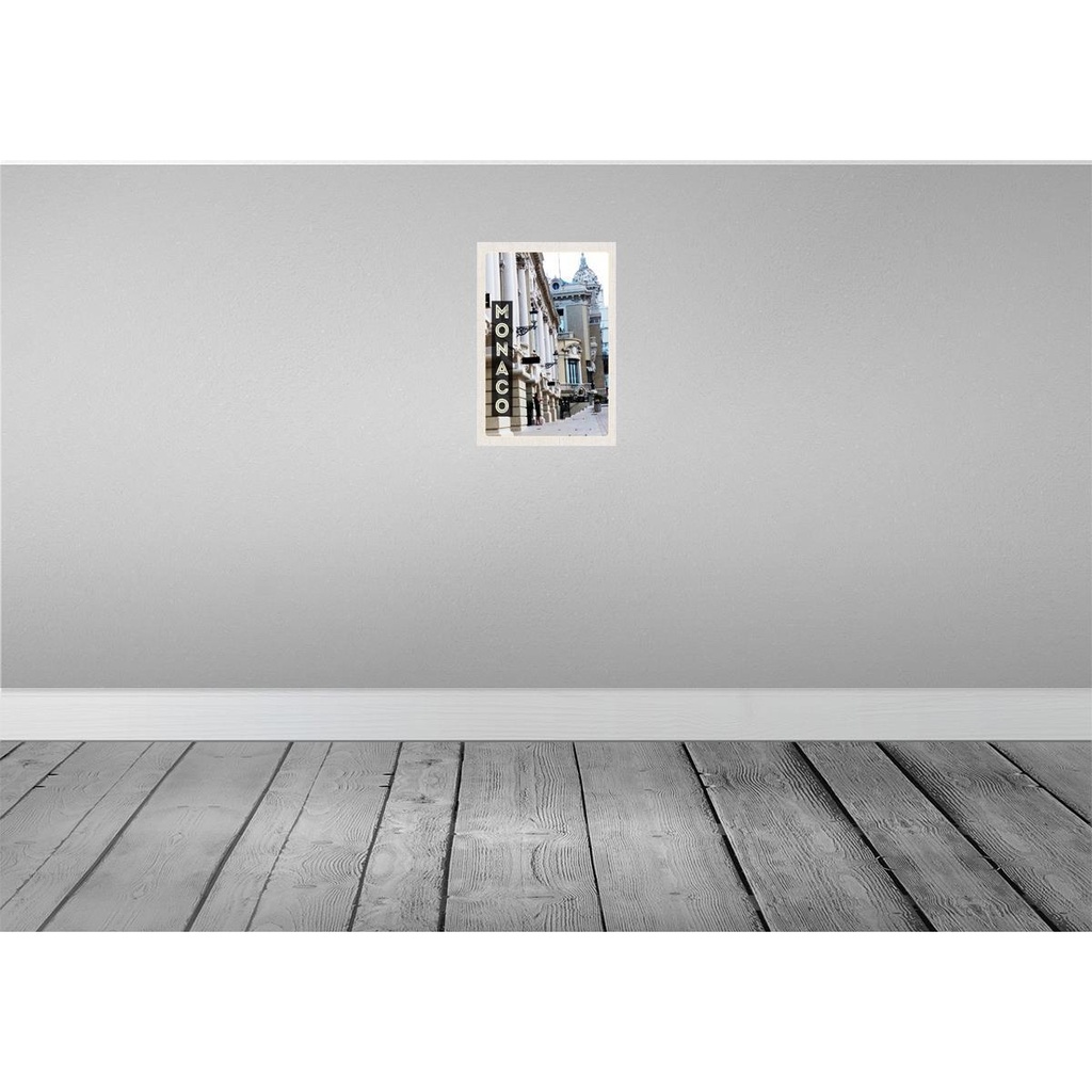 [LA-130493-H] Holzschild 30x20 cm Monaco Frankreich Sehenswürdigkeiten Bild 2