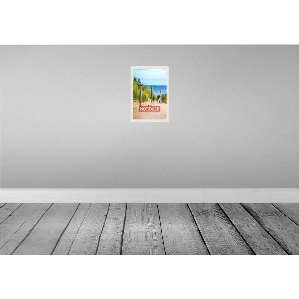 [LA-130500-H] Holzschild 30x20 cm Nordsee Deutschland Strand Ruhe Bildmotiv Reisemotiv Abenteuer Reisen Bild 2