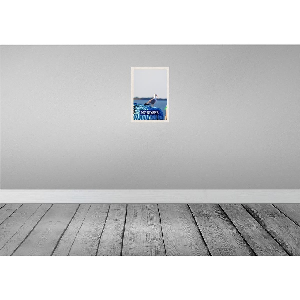 [LA-130507] Blechschild 30x20 cm Nordsee Möwe Strand Meer Trip Bildmotiv Reisemotiv Abenteuer Reisen Urlaub Bild 2