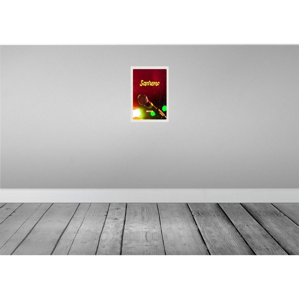 [LA-130534] Blechschild 30x20 cm Sanremo Italien Musik Band Auftritt Bildmotiv Reisemotiv Abenteuer Reisen Urlaub Bild 2