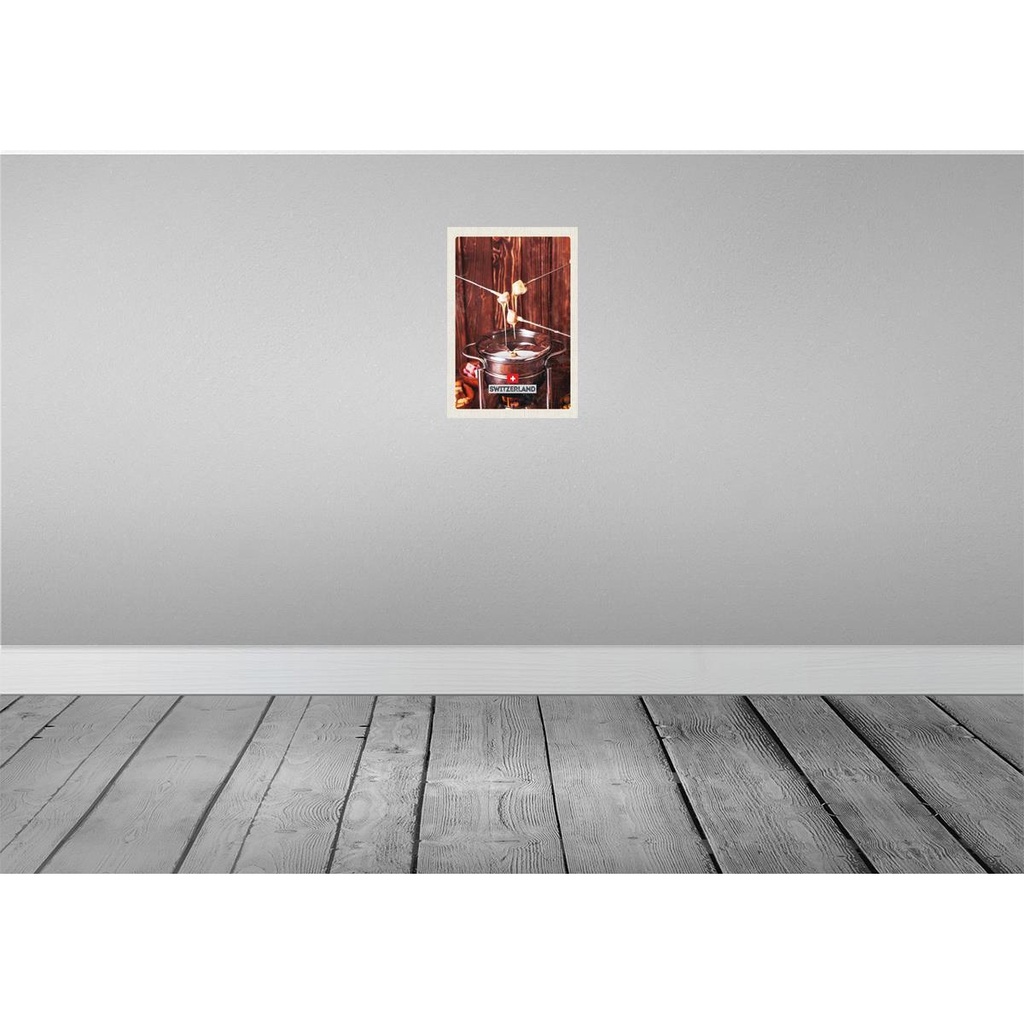 [LA-130541] Blechschild 30x20 cm Schweiz Europa Käse Raclett Gerichte Bildmotiv Reisemotiv Abenteuer Reisen Urlaub Bild 2