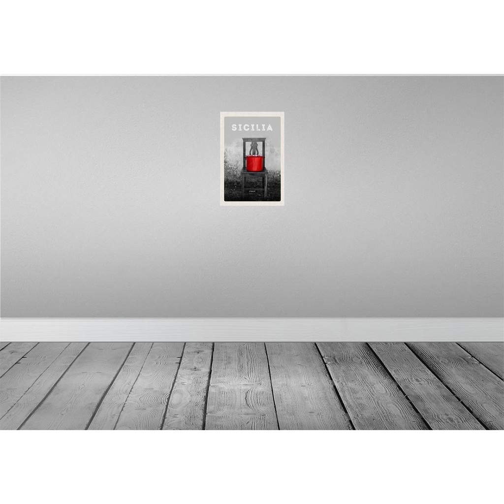 [LA-130555] Blechschild 30x20 cm Sizilien Italien Gemüse Tomaten Topf Bildmotiv Reisemotiv Abenteuer Reisen Urlaub Bild 2