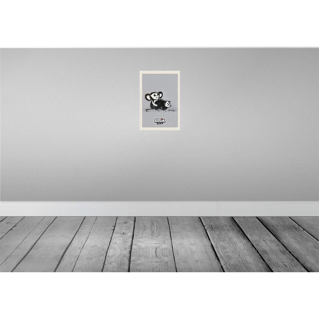 [LA-130570-H] Holzschild 30x20 cm Berlin Hauptstadt Street Art Affen Bildmotiv Reisemotiv Abenteuer Reisen Bild 2