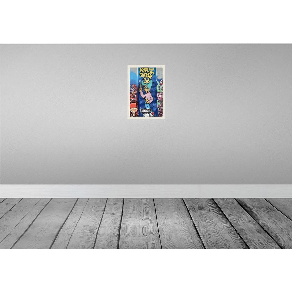 [LA-130586] Blechschild 30x20 cm Berlin Kreuzberg Graffiti 36 Kunstwerk Bildmotiv Reisemotiv Abenteuer Reisen Urlaub Bild 2