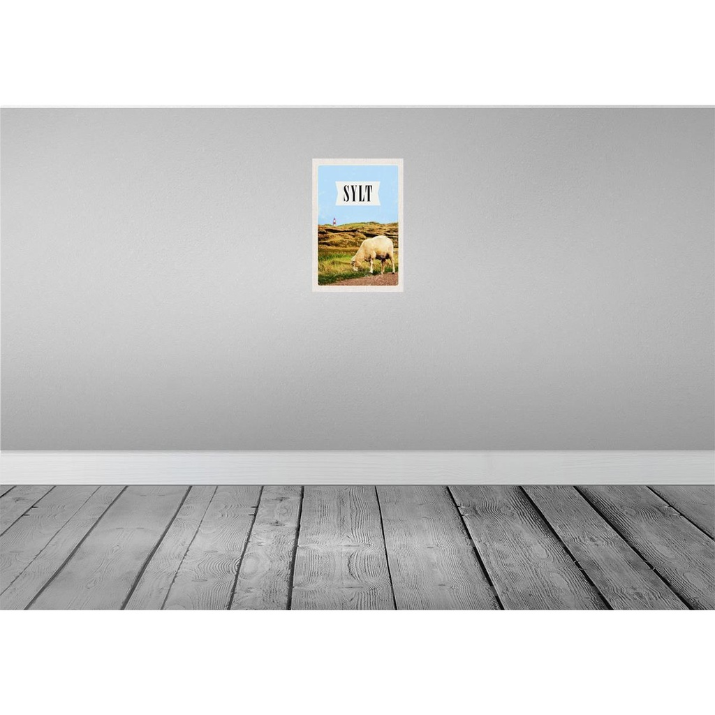 [LA-130604-H] Holzschild 30x20 cm Sylt Stadt Urlaubsziel Wiese Bildmotiv Reisemotiv Abenteuer Reisen Bild 2