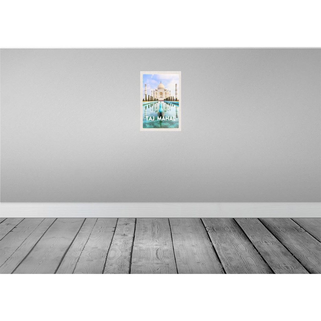 [LA-130609] Blechschild 30x20 cm Indien Vordergarten Taj Mahal Bildmotiv Reisemotiv Abenteuer Reisen Urlaub Bild 2