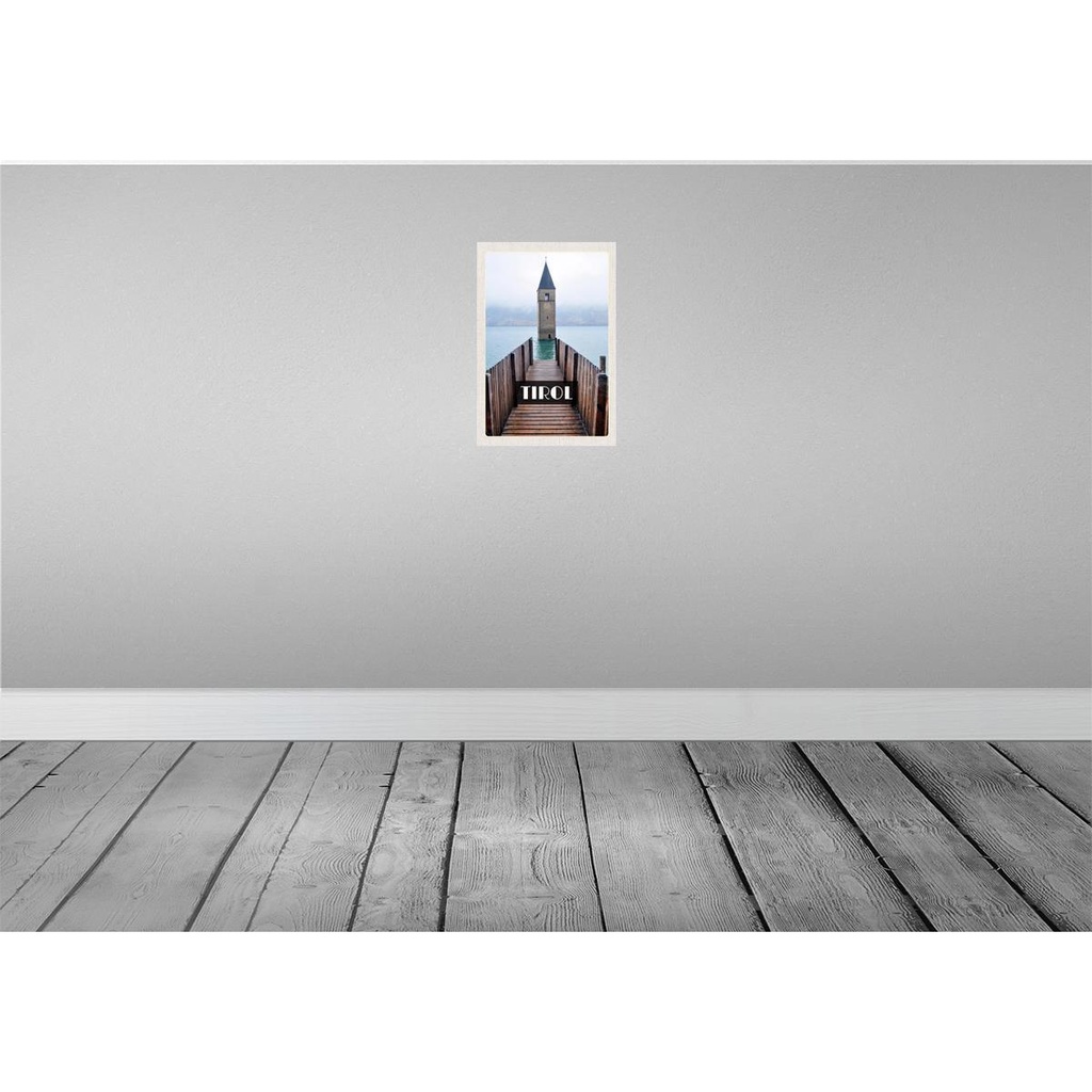 [LA-130616] Blechschild 30x20 cm Tirol Österreich Kirchenturm Bildmotiv Reisemotiv Abenteuer Reisen Urlaub Bild 2