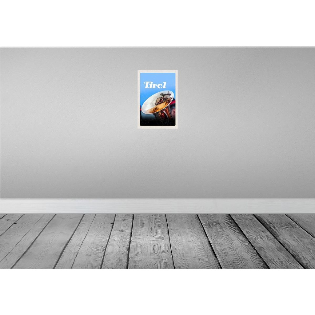 [LA-130626-H] Holzschild 30x20 cm Tirol Kapellentreffen Trompeten Musik Bildmotiv Reisemotiv Abenteuer Reisen Bild 2