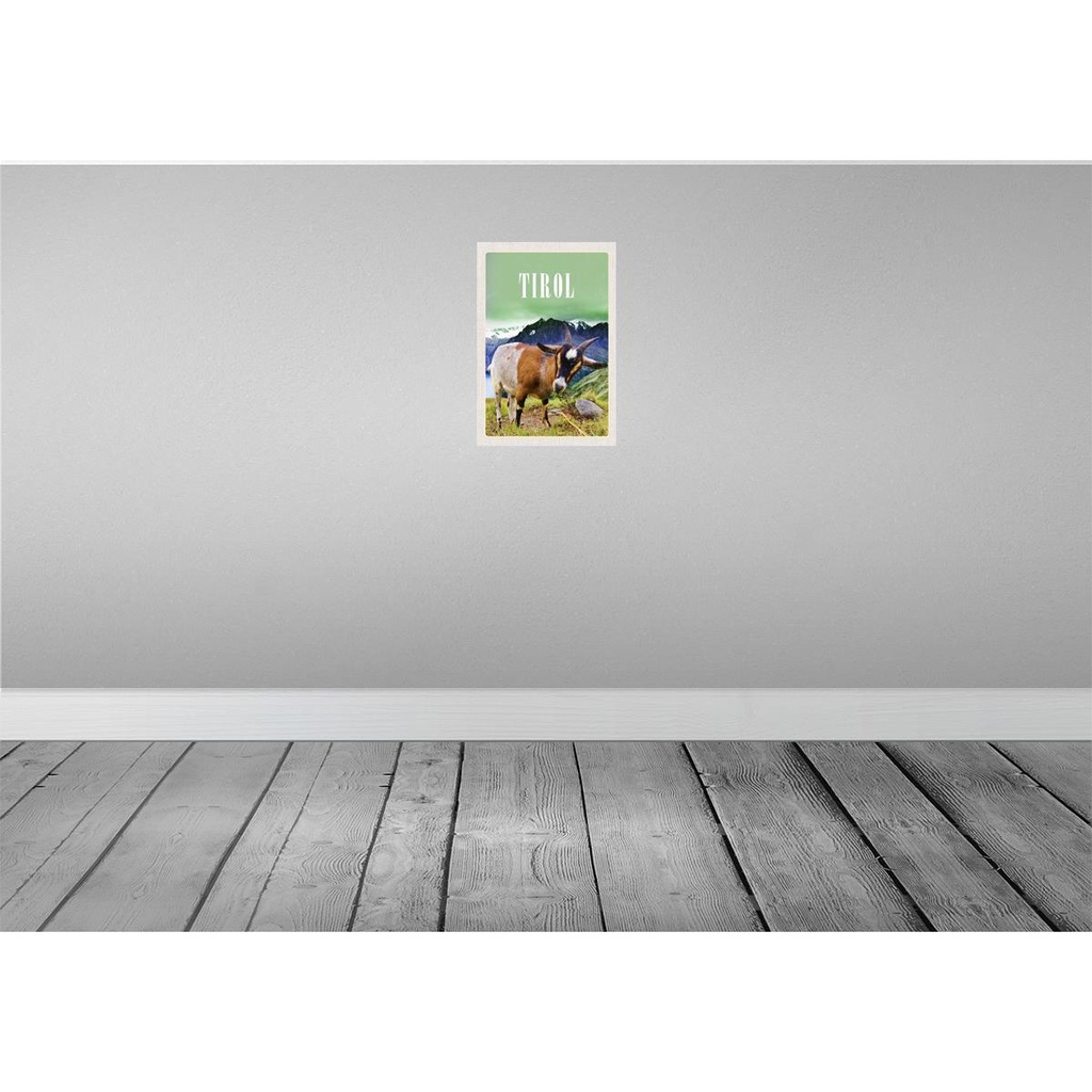 [LA-130629] Blechschild 30x20 cm Tirol Europa Urlaub Ziege Berg Natur Wald Bildmotiv Reisemotiv Abenteuer Reisen Bild 2