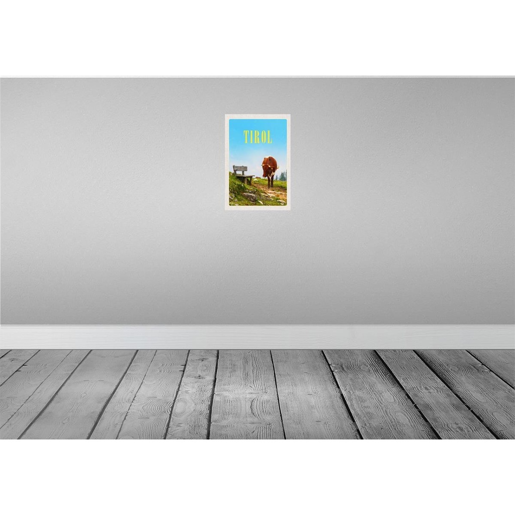 [LA-130630] Blechschild 30x20 cm Österreich Natur Urlaub Kuh Bank Wald Europa Bildmotiv Reisemotiv Abenteuer Reisen Bild 2