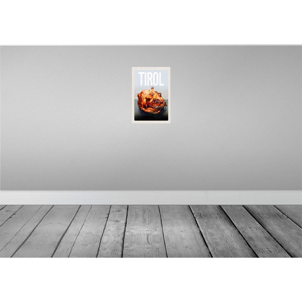 [LA-130632-H] Holzschild 30x20 cm Tirol Fleisch Rind gebraten Gericht Bild 2