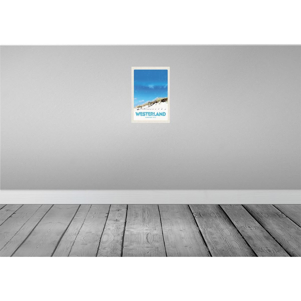 [LA-130636] Blechschild 30x20 cm Westerland Gemeine Sylt Strand Gehweg Bildmotiv Reisemotiv Abenteuer Reisen Urlaub Bild 2
