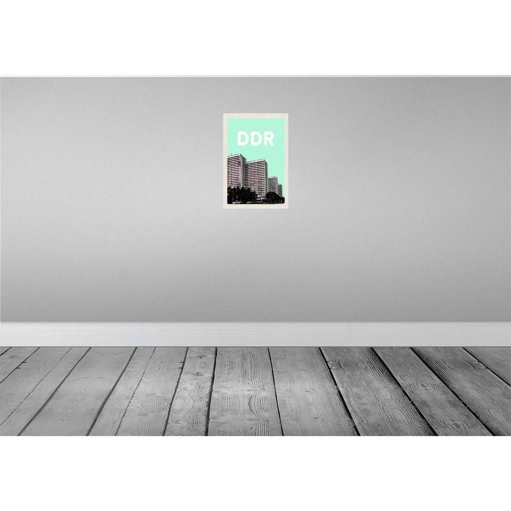 [LA-130672] Blechschild 30x20 cm Deutschland DDR Zeit Hochhäuser Krieg Bildmotiv Reisemotiv Abenteuer Reisen Urlaub Bild 2