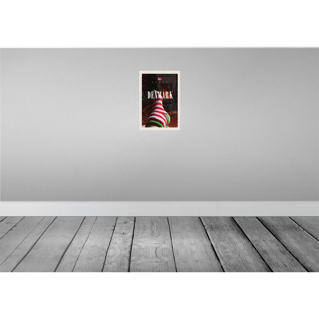 [LA-130688-H] Holzschild 30x20 cm Dänemark Socken gemütlich Winterzeit Bild 2