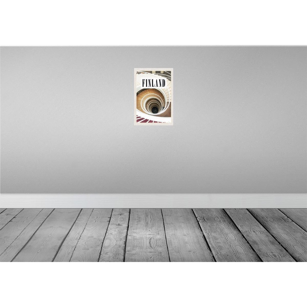 [LA-130705] Blechschild 30x20 cm Finnland Treppen Gebäude Stuffen Gang Bildmotiv Reisemotiv Abenteuer Reisen Urlaub Bild 2
