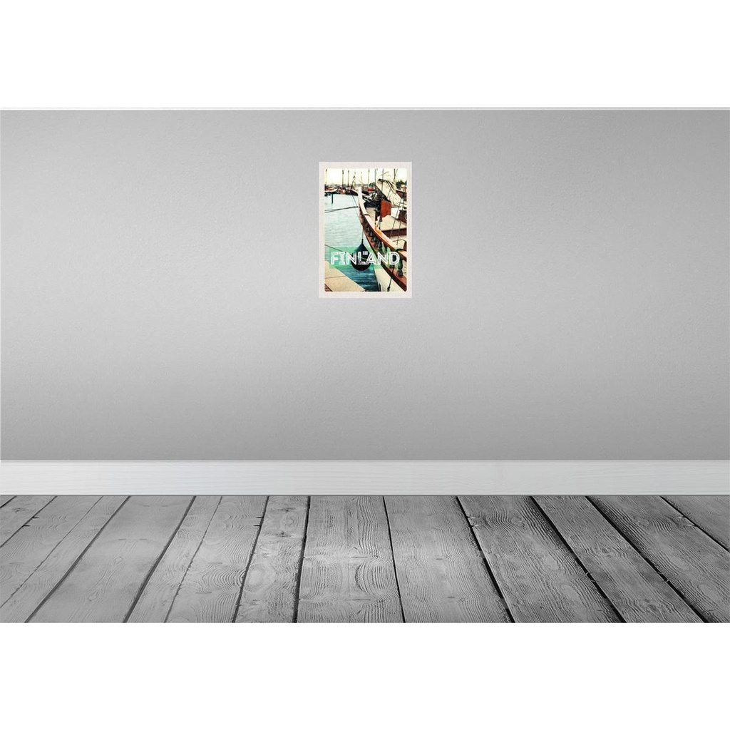 [LA-130711] Blechschild 30x20 cm Finnland Wasser Meer Schiff Bildmotiv Reisemotiv Abenteuer Reisen Urlaub Bild 2