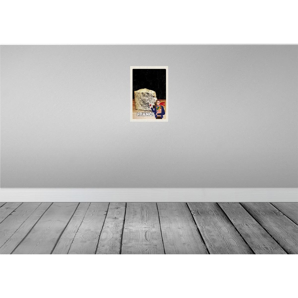 [LA-130725-H] Holzschild 30x20 cm Frankreich Schimmelkäse Traditon Bild 2