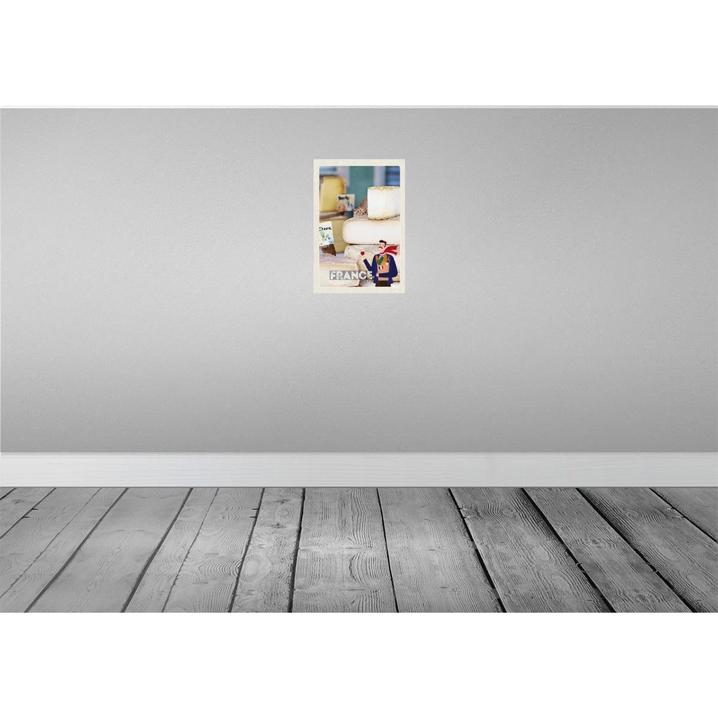 [LA-130726-H] Holzschild 30x20 cm Frankreich verschiedene Käsesorten Bild 2