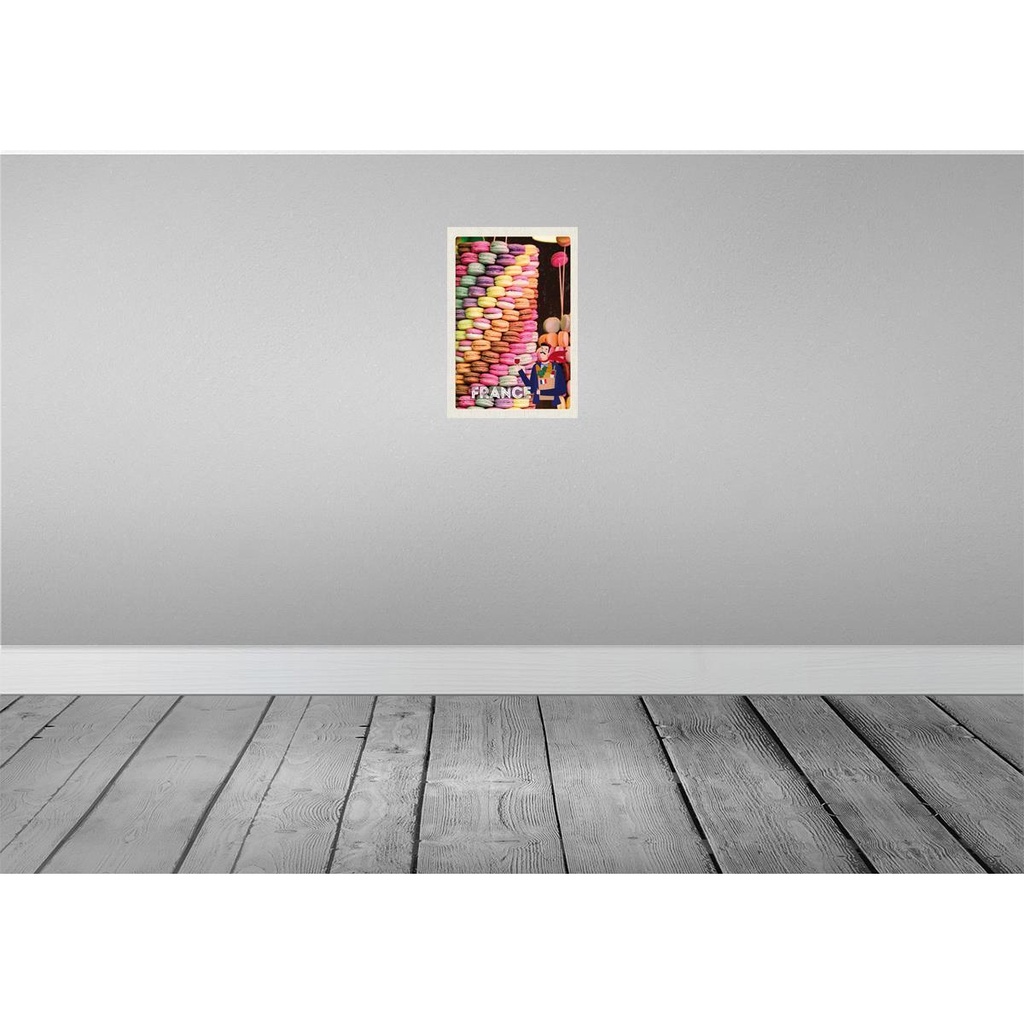 [LA-130727-H] Holzschild 30x20 cm Frankreich Süßspeisen Macarons süß Bild 2