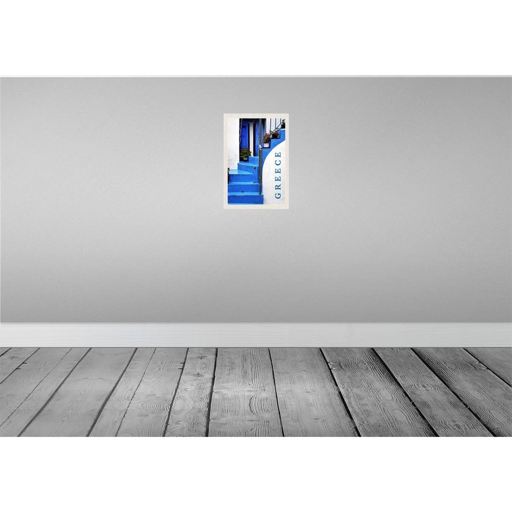 [LA-130741] Blechschild 30x20 cm Greece Griechenland blaue Treppen Bildmotiv Reisemotiv Abenteuer Reisen Urlaub Bild 2