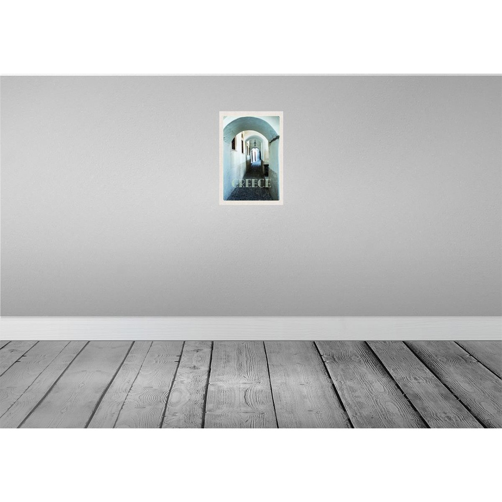 [LA-130742] Blechschild 30x20 cm Greece Griechenland Durchgang Gebäude Bildmotiv Reisemotiv Abenteuer Reisen Urlaub Bild 2