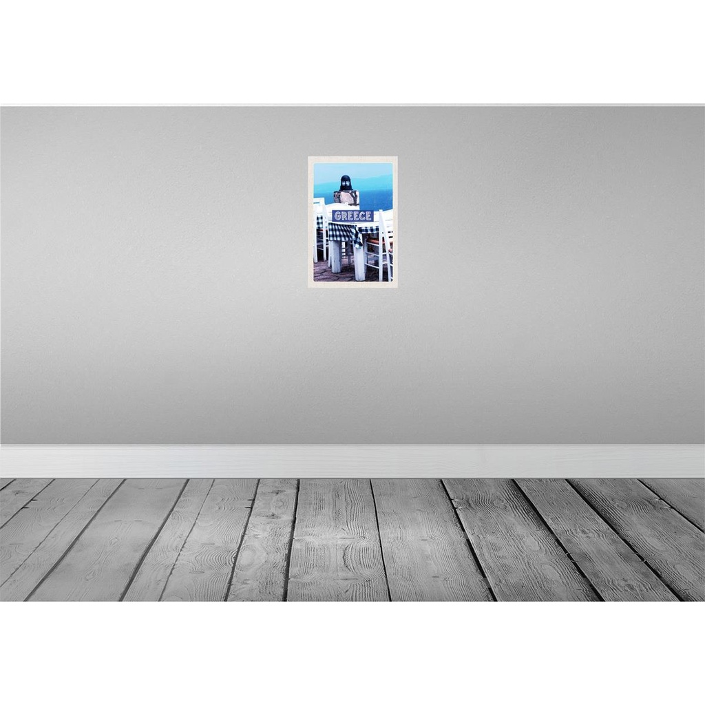 [LA-130744] Blechschild 30x20 cm Greece Griechenland Restaurant Meer Bildmotiv Reisemotiv Abenteuer Reisen Urlaub Bild 2
