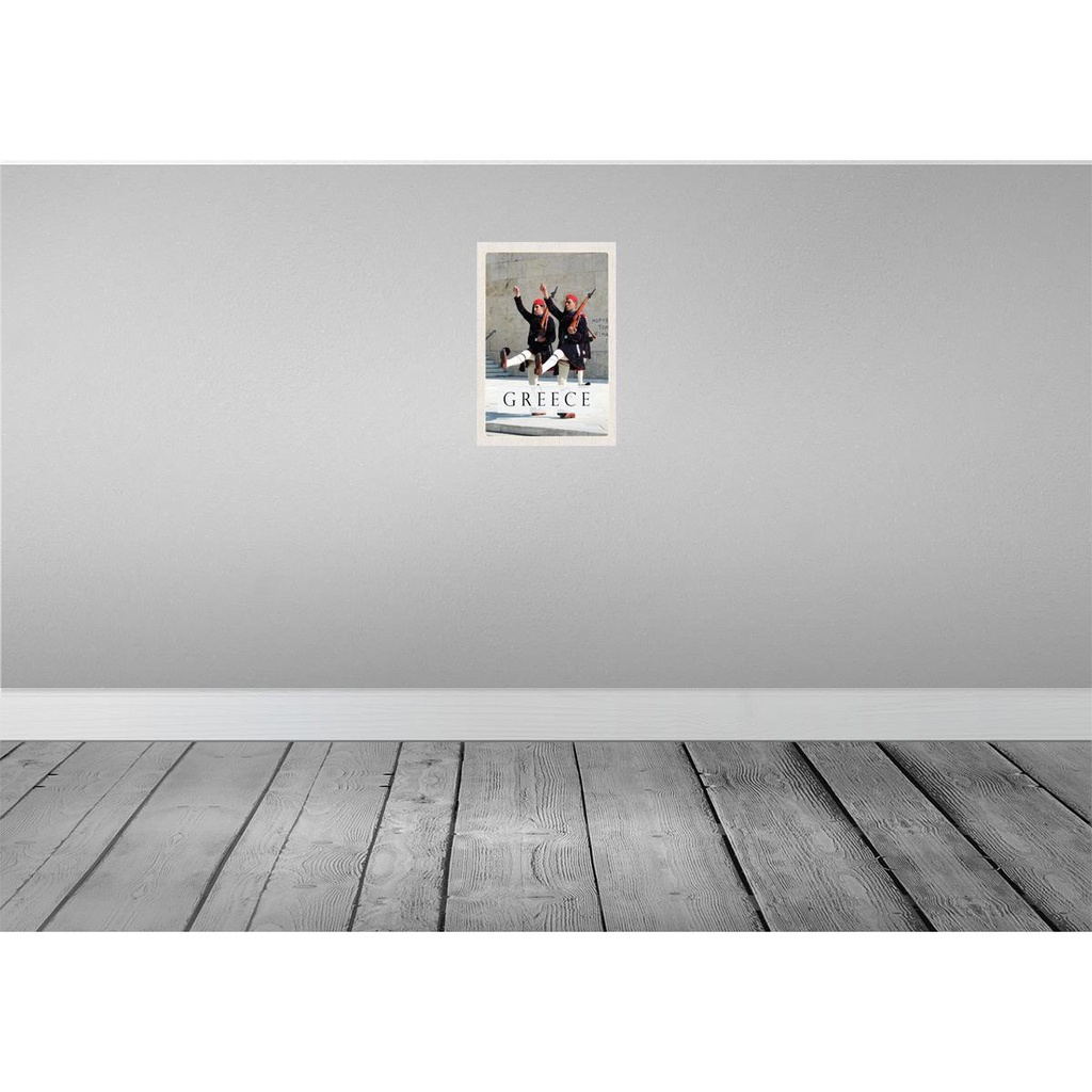[LA-130750-H] Holzschild 30x20 cm Greece Griechenland Soldaten Waffe Hut Bildmotiv Reisemotiv Abenteuer Reisen Bild 2