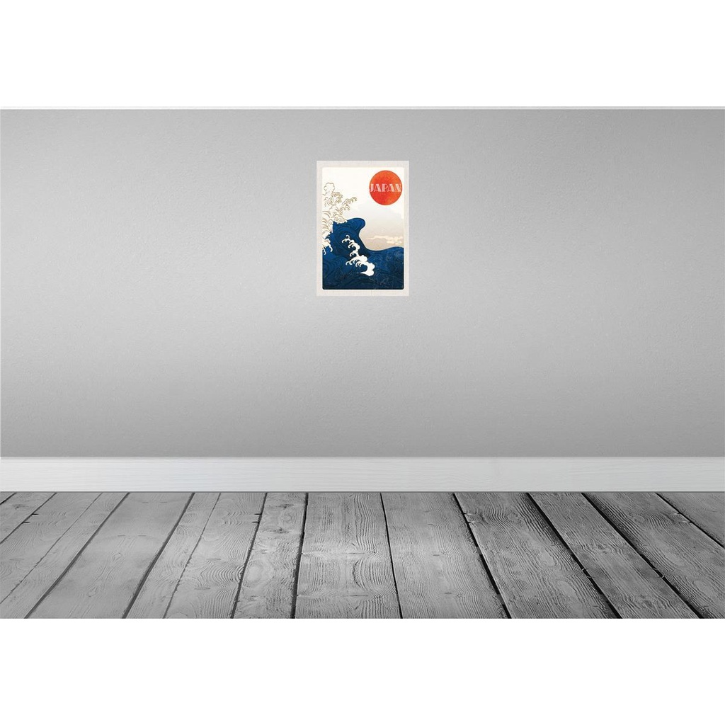 [LA-130766] Blechschild 30x20 cm Japan Asien Wellen Meer Flut Bildmotiv Reisemotiv Abenteuer Reisen Urlaub Bild 2