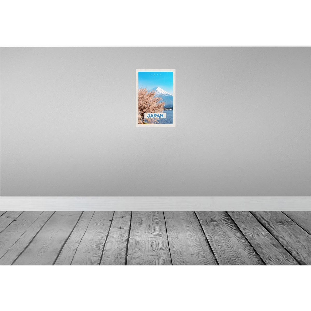 [LA-130778-H] Holzschild 30x20 cm Japan Asien Schnee Winter Gebirge Bildmotiv Reisemotiv Abenteuer Reisen Bild 2