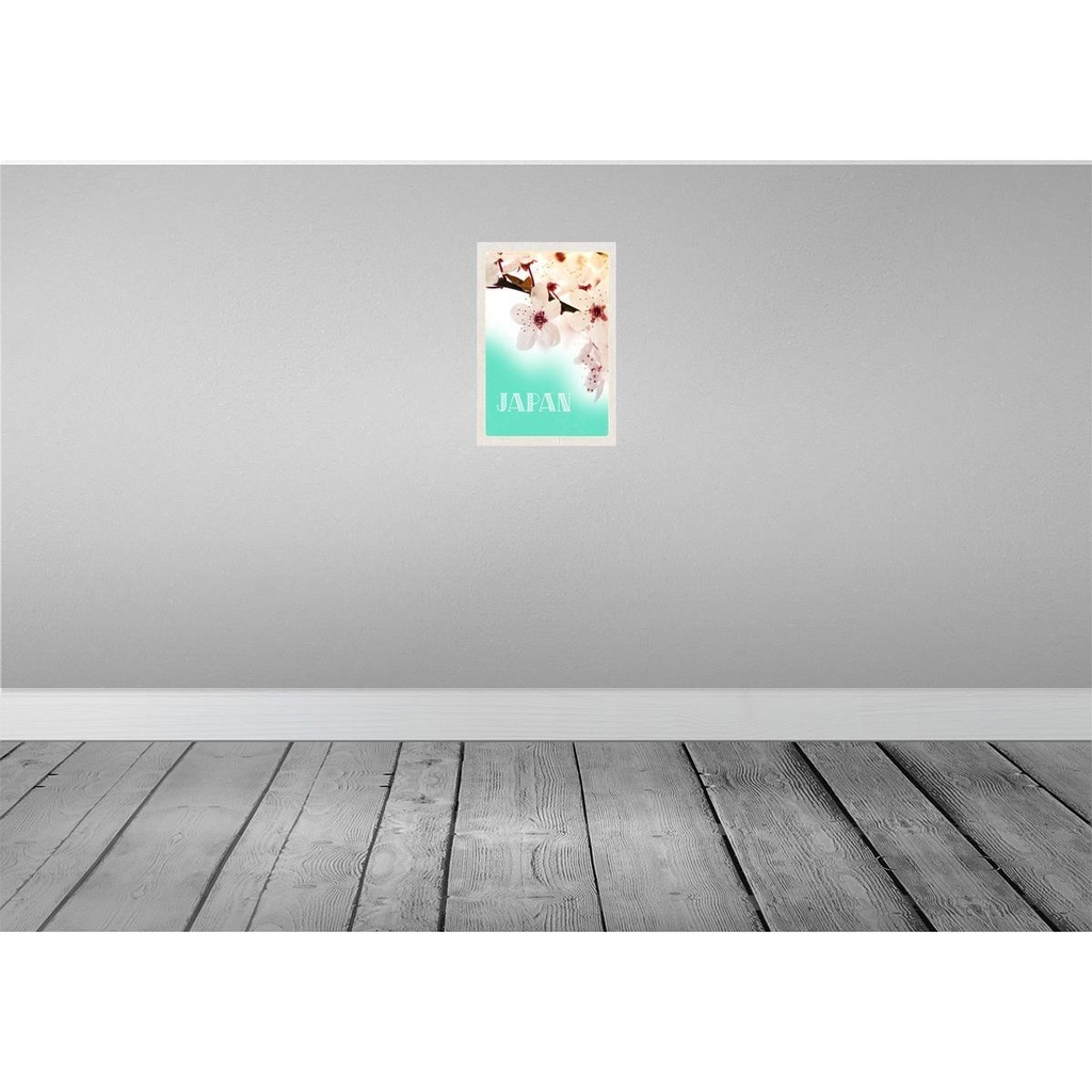 [LA-130779-H] Holzschild 30x20 cm Japan Asien Blume weiß rosa Natur Bildmotiv Reisemotiv Abenteuer Reisen Bild 2
