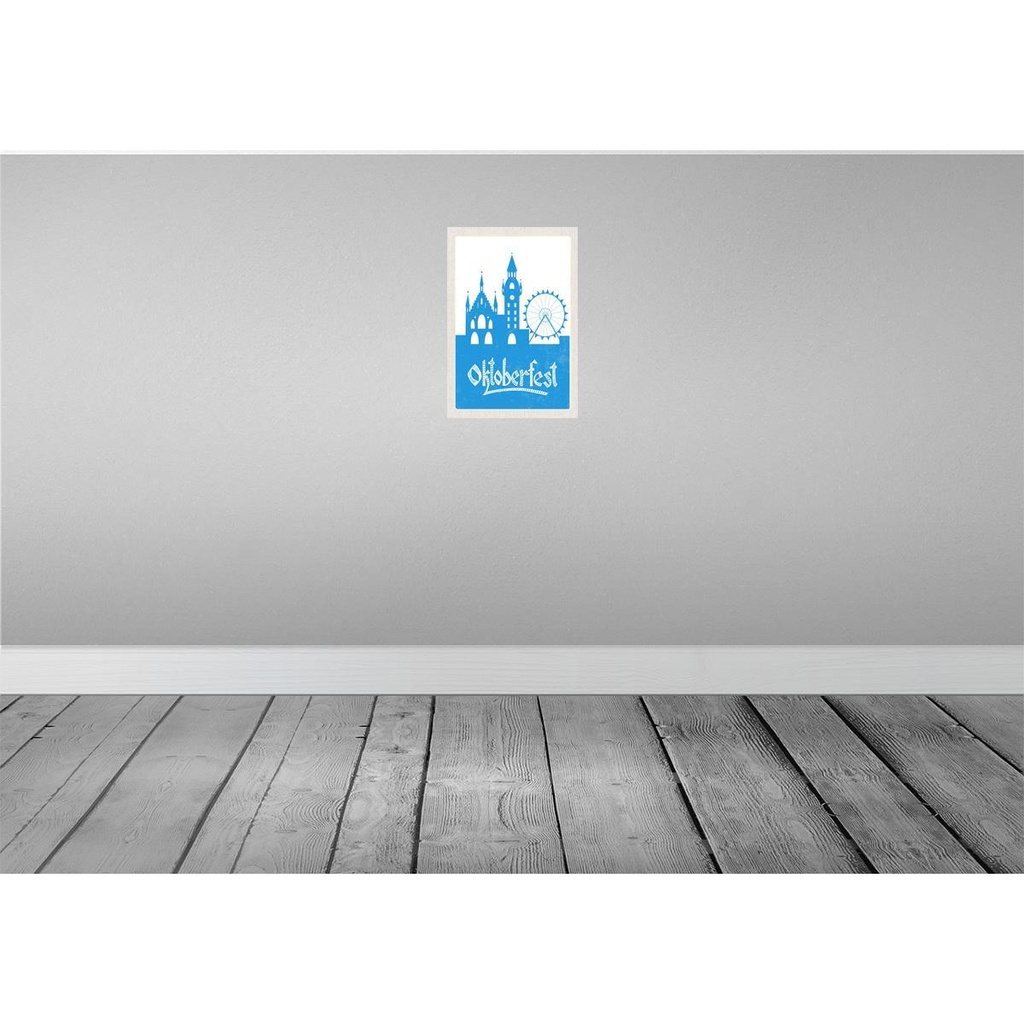 [LA-130791] Blechschild 30x20 cm München Oktoberfest Riesenras blau Feiern Party Bild 2