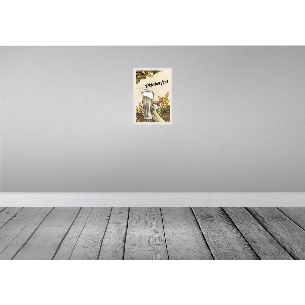 [LA-130792] Blechschild 30x20 cm München Oktoberfest Brezel Bier Wurst Feiern Party Bild 2