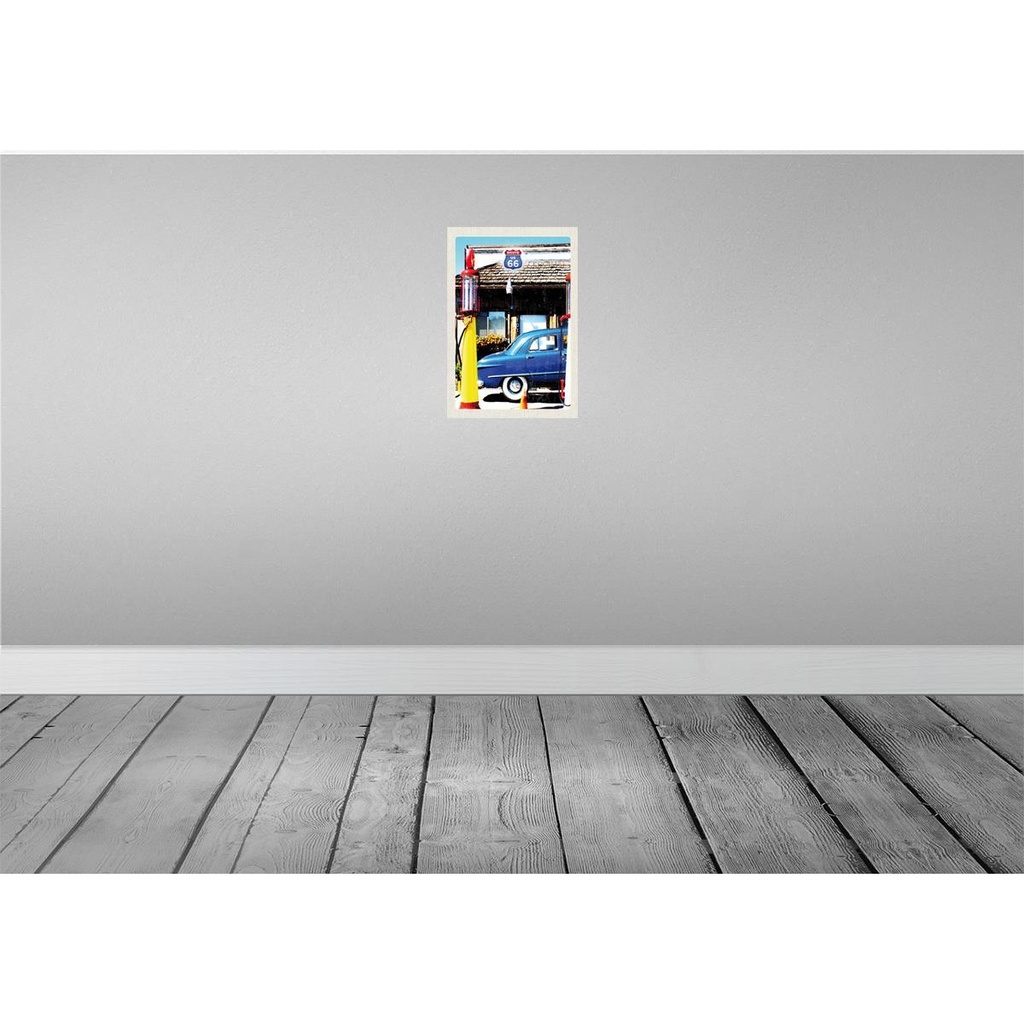 [LA-130829-H] Holzschild 30x20 cm Amerika Chicago Route 66 Tankstelle Bildmotiv Reisemotiv USA Bild 2