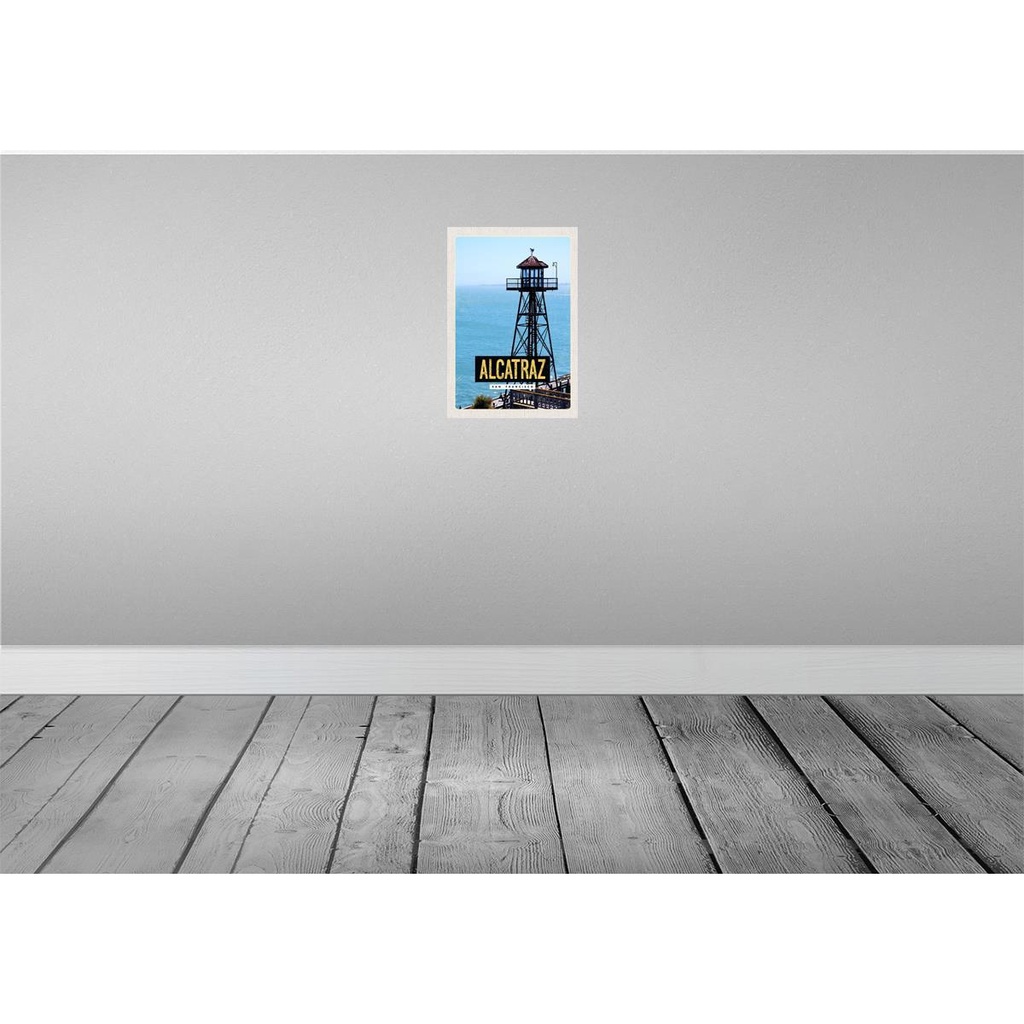 [LA-130832] Blechschild 30x20 cm San Francisco Alcatraz Meer Turm Bildmotiv Reisemotiv Abenteuer Reisen Urlaub Bild 2