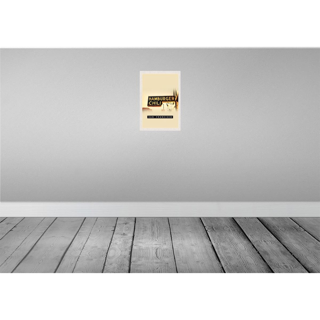 [LA-130847-H] Holzschild 30x20 cm San Francisco Hamburger Chili Essen Bildmotiv Reisemotiv Abenteuer Reisen Bild 2