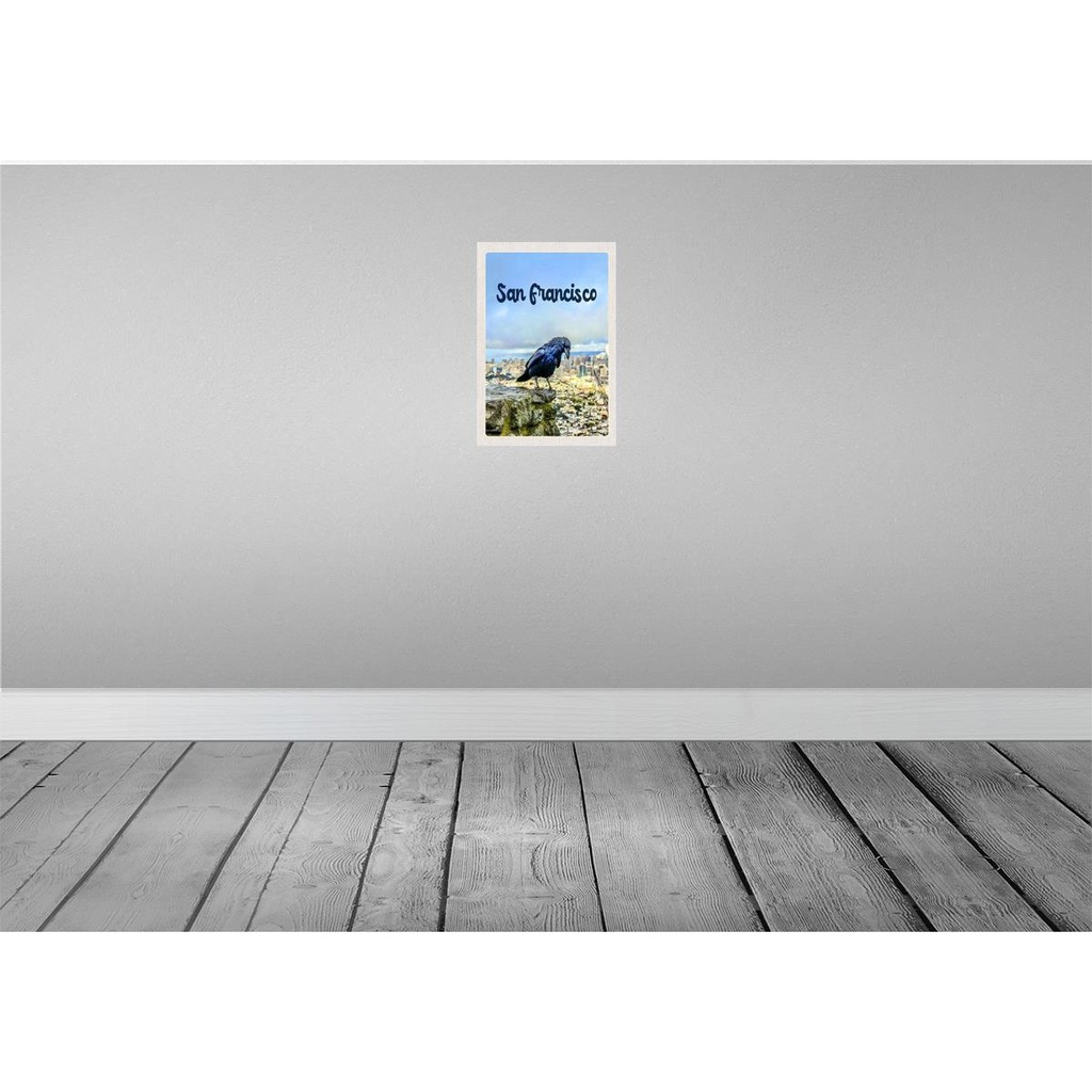 [LA-130850] Blechschild 30x20 cm San Francisco Urlaub Aussicht auf Stadt Rabe Bildmotiv Reisemotiv Abenteuer Reisen Bild 2