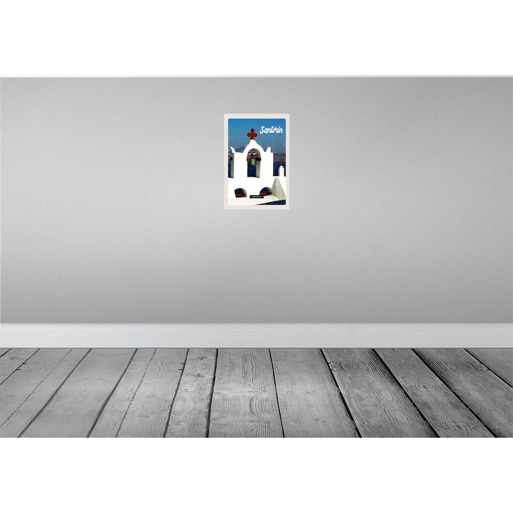 [LA-130858] Blechschild 30x20 cm Santorini Greece Meer weiß blau Bildmotiv Reisemotiv Abenteuer Reisen Urlaub Bild 2