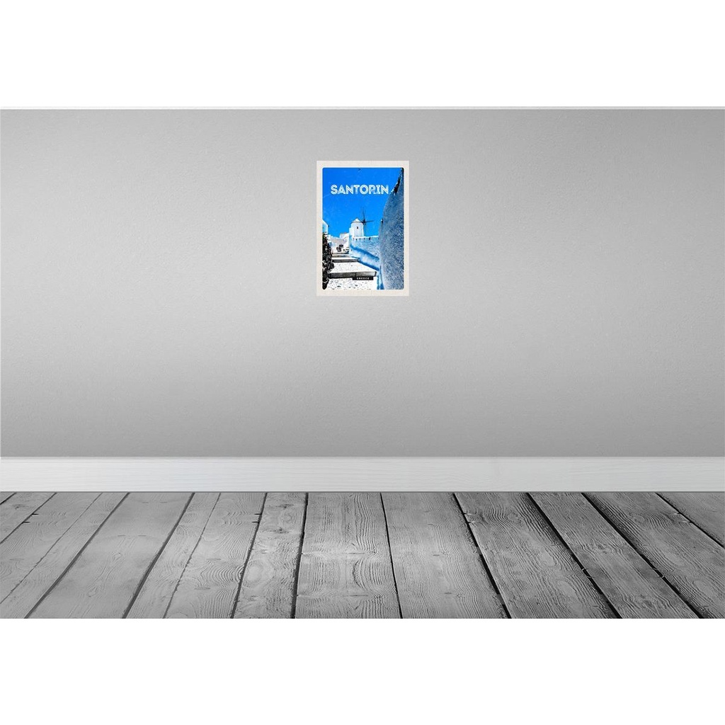 [LA-130859] Blechschild 30x20 cm Santorini Griechenland weiße Treppen Bildmotiv Reisemotiv Abenteuer Reisen Urlaub Bild 2