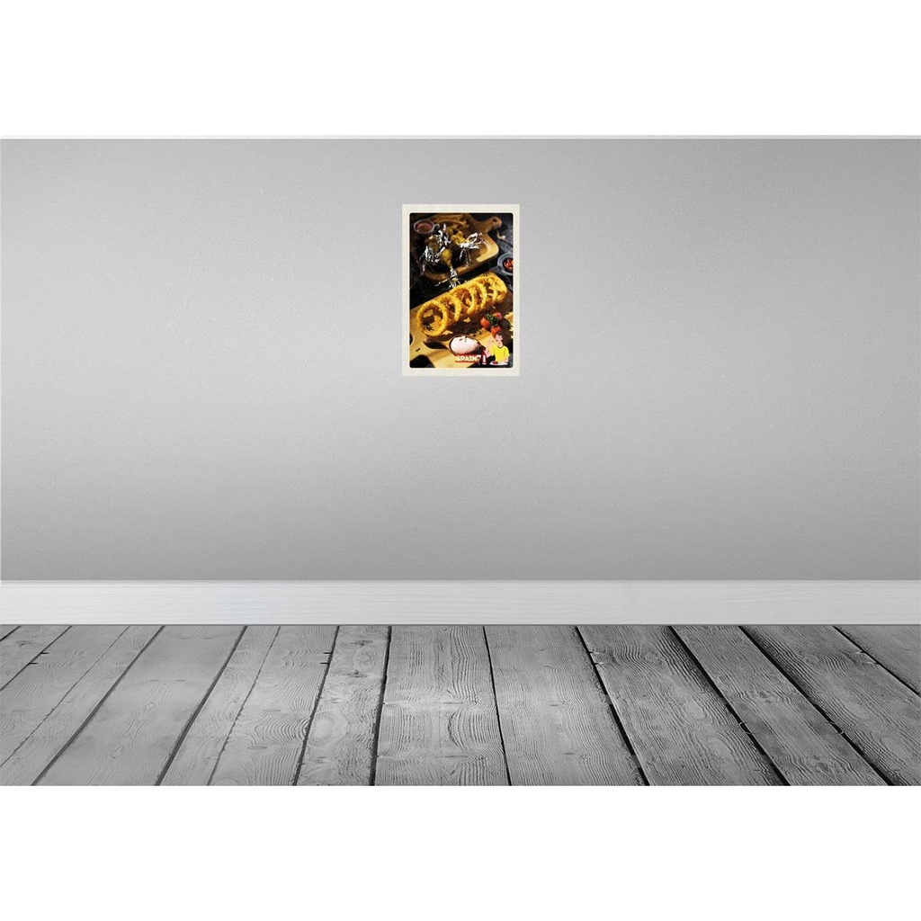 [LA-130902-H] Holzschild 30x20 cm Spanien Tintenfisch Hähnchen Gericht Bildmotiv Reisemotiv Abenteuer Reisen Bild 2