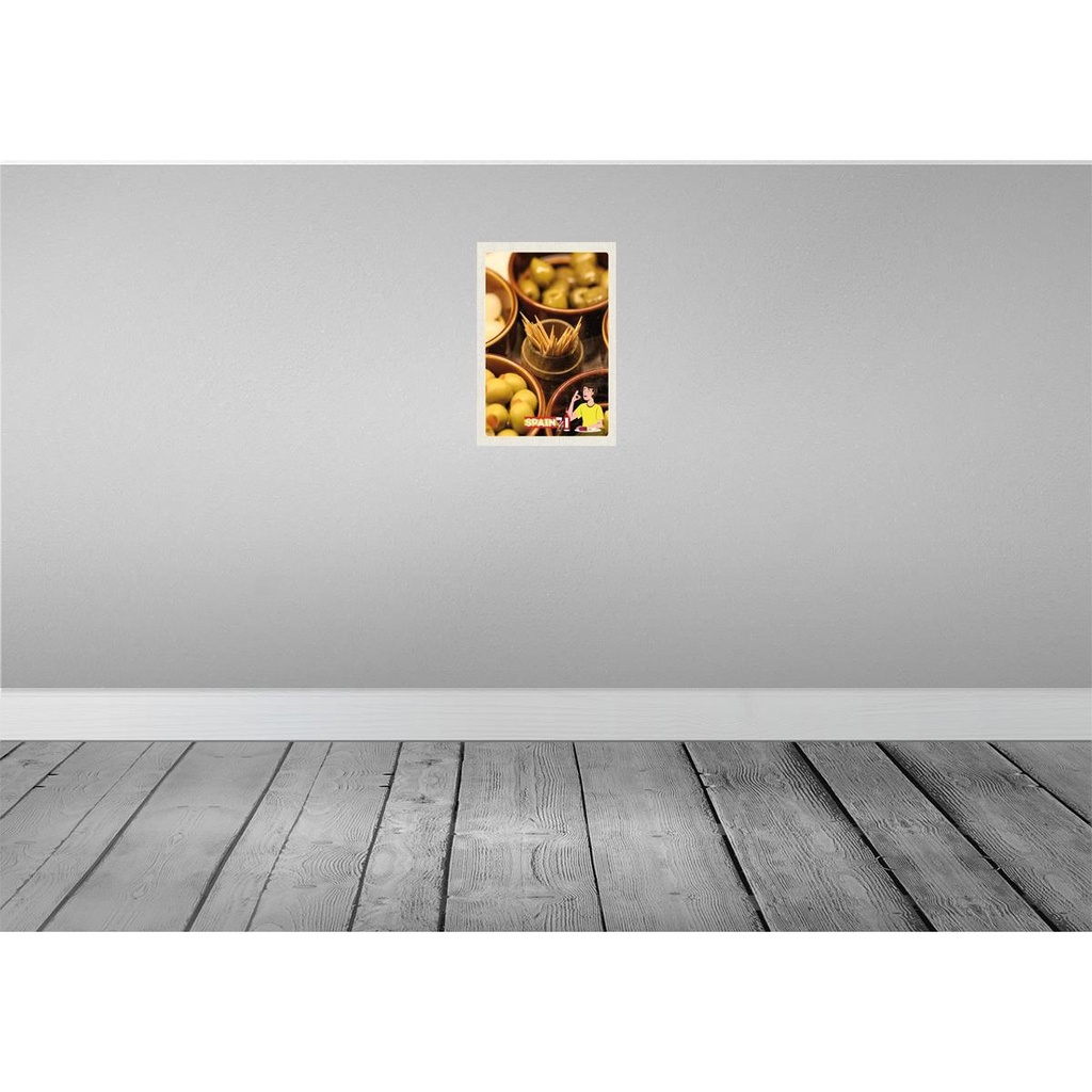 [LA-130904-H] Holzschild 30x20 cm Spanien Europa Oliven Zahnstocher Bildmotiv Reisemotiv Abenteuer Reisen Bild 2
