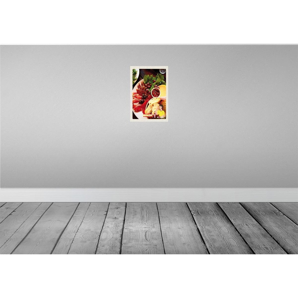 [LA-130905-H] Holzschild 30x20 cm Spanien Europa Wurst Trauben Oliven Bildmotiv Reisemotiv Abenteuer Reisen Bild 2