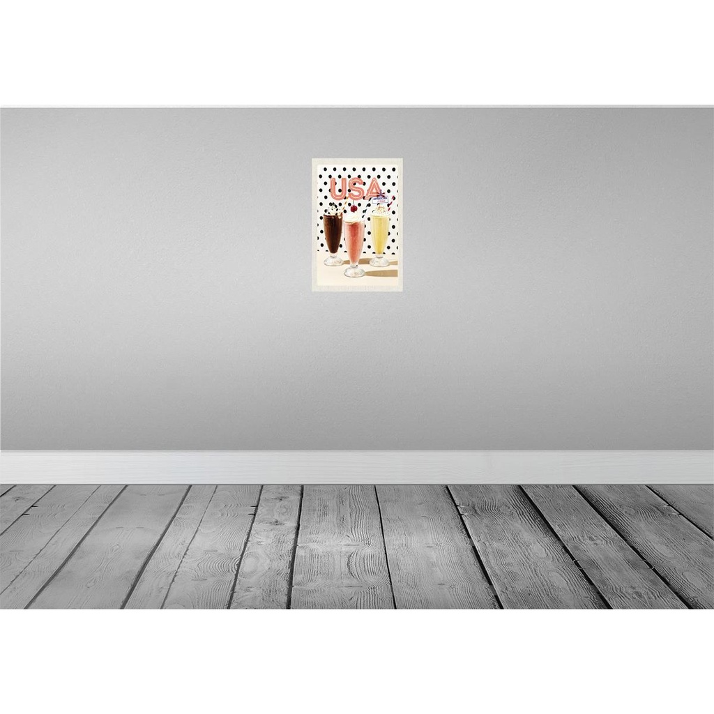[LA-130914-H] Holzschild 30x20 cm Amerika Milchshake Vanille Schokolade Bildmotiv Reisemotiv USA Bild 2