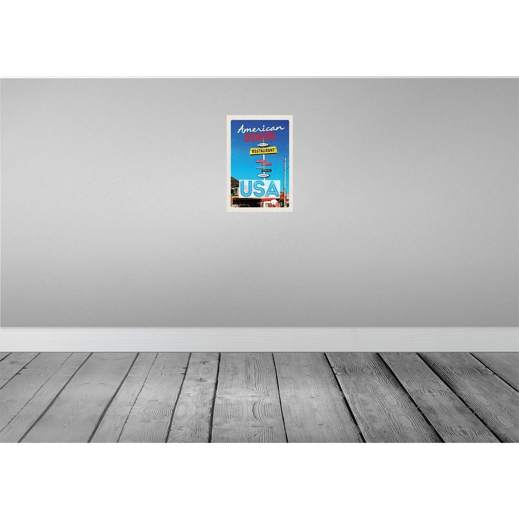 [LA-130926] Blechschild 30x20 cm USA Restaurant Pancakes Steaks Salat Bildmotiv Reisemotiv Abenteuer Reisen Urlaub Bild 2