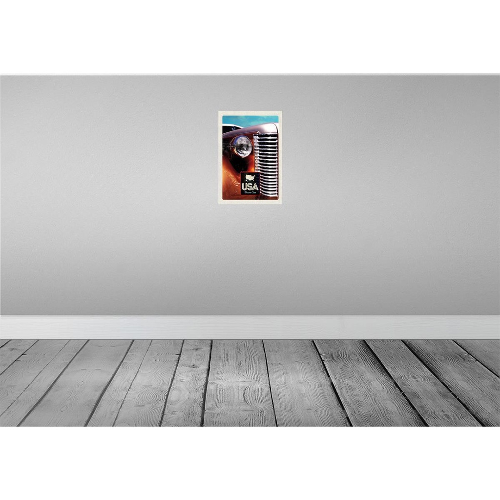 [LA-130934-H] Holzschild 30x20 cm USA Amerika Auto braun Oldtimer Bildmotiv Reisemotiv Abenteuer Reisen Bild 2